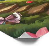 魅惑の森の魔法キノコ階段 ポスター (角)