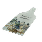 魅惑の森の鳥の鳩の渦パーソナライズされた カッティングボード (角)