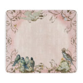 魅惑の森の鳥の鳩の渦パーソナライズされた カッティングボード (正面)