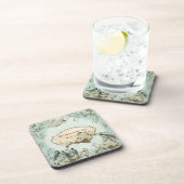 魅惑の森の鳥の鳩の渦パーソナライズされた コースター (右側)