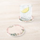 魅惑の森の鳥の鳩の渦パーソナライズされた コースター (側面)