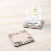 魅惑の森の鳥の鳩の渦パーソナライズされた コースター (右側)