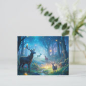 魅惑の森の鹿 ポストカード (スタンド正面)