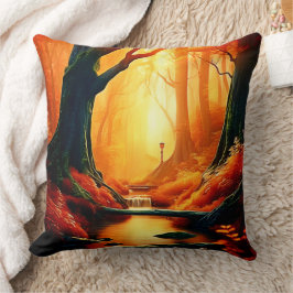 魅惑の森の黄金の輝き クッション