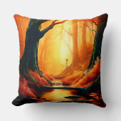 魅惑の森の黄金の輝き クッション (正面)