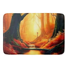 魅惑の森の黄金の輝き バスマット