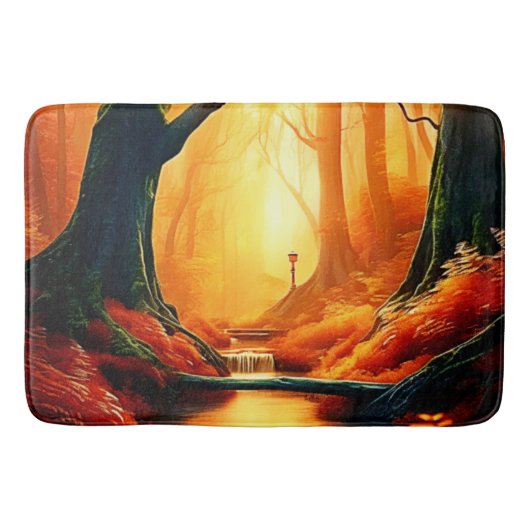 魅惑の森の黄金の輝き バスマット (正面)
