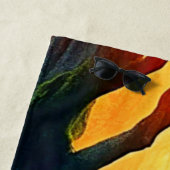 魅惑の森の黄金の輝き ビーチタオル (インサイチュ)