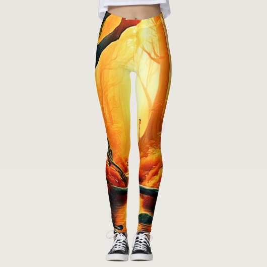 魅惑の森の黄金の輝き レギンス (正面)