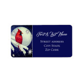 魅惑の森の（鳥）ショウジョウコウカンチョウクリスマスラベル ラベル (正面)