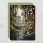 魅惑の森のSweet sixteen妖精カエル 招待状 (正面/裏面)