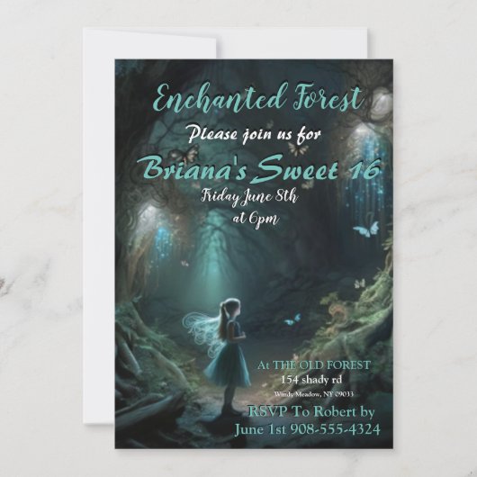 魅惑の森への招待状 招待状 (正面)