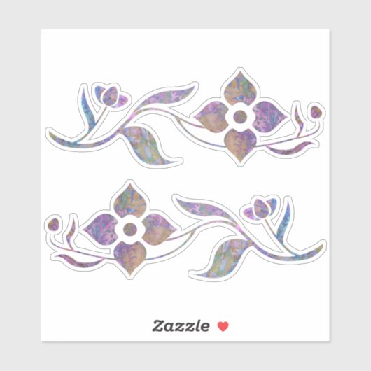 魅惑の森ろうけつ染め花シール シール (シート)