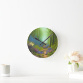 魅惑の森を抜けて歩く ラウンド壁時計 (ホーム)