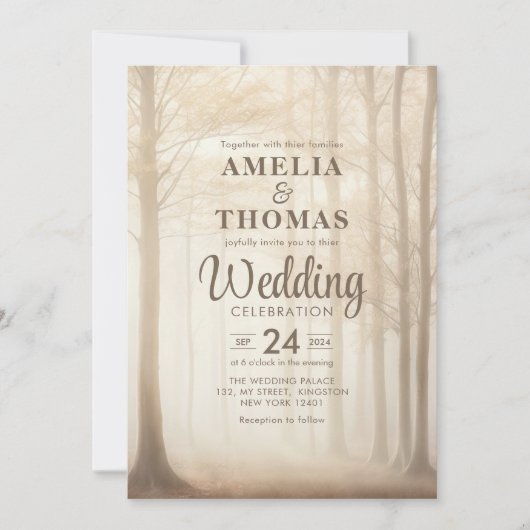 魅惑の森イーサリアウッドランド結婚ズ 招待状 (正面)