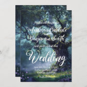 魅惑の森オークの木の妖精のライト 招待状 (正面/裏面)