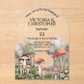 魅惑の森トアドスツール結婚ストーリーブック アクリル招待状 (正面)