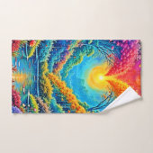 魅惑の森ハートの光デザイン バスタオルセット (ハンドタオル)