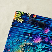 魅惑の森ハートの光デザイン ビーチタオル (インサイチュ)