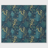 魅惑の森パターン ラッピングペーパー (フラット)