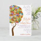 魅惑の森パッチワークフローラおとぎ話ツリー 招待状 (スタンド正面)