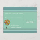 魅惑の森パッチワークフローラ童話ツリー インビテーションポストカード (裏面)