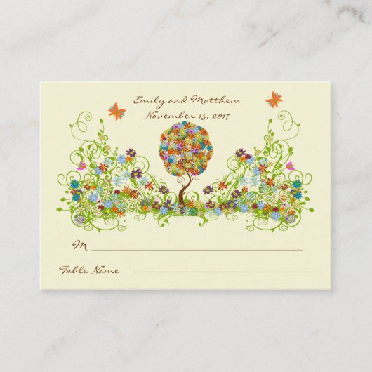 魅惑の森パッチワークフローラ童話ツリー エンクロージャーカード (正面)
