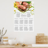 魅惑の森パッチワークフローラ童話ツリー ポスター (キッチン)