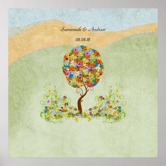 魅惑の森パッチワークフローラ童話ツリー ポスター (正面)