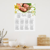 魅惑の森パッチワークフローラ童話ツリー ポスター (キッチン)