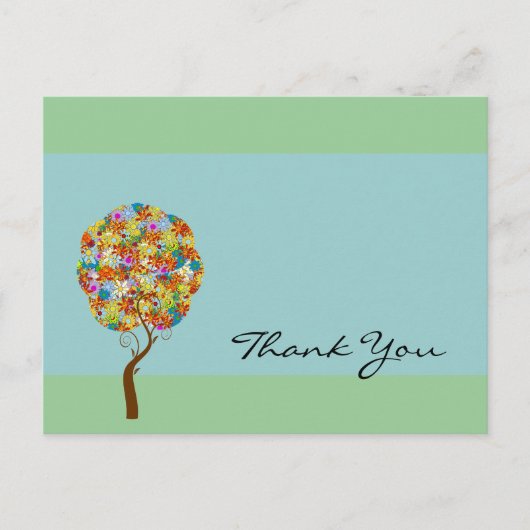 魅惑の森パッチワークフローラ童話ツリー ポストカード (正面)