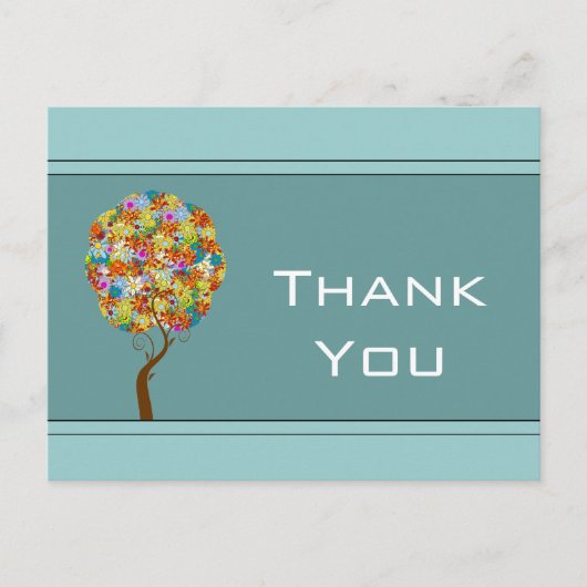 魅惑の森パッチワークフローラ童話ツリー ポストカード (正面)