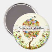 魅惑の森パッチワークフローラ童話ツリー マグネット (正面/裏面)