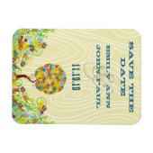 魅惑の森パッチワークフローラ童話ツリー マグネット (横)