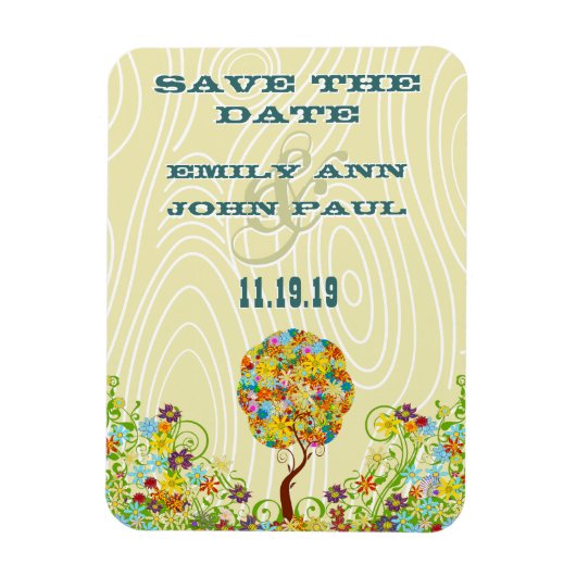 魅惑の森パッチワークフローラ童話ツリー マグネット (縦)