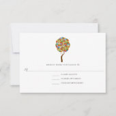 魅惑の森パッチワークフローラ童話ツリー 出欠カード (正面)