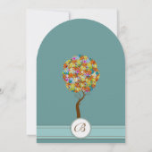 魅惑の森パッチワークフローラ童話ツリー 招待状 (裏面)