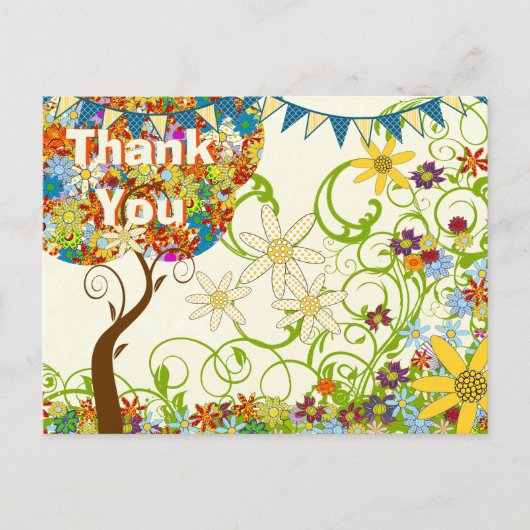 魅惑の森パッチワークフローラ童話ツリー 案内ポストカード (正面)