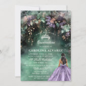 魅惑の森ピンクラベンダーエレガントキンセアニェラ 招待状 (正面)
