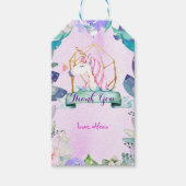 魅惑の森ファンタジー魔法のユニコーンパーティー ギフトタグ (正面)