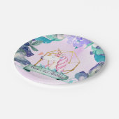 魅惑の森ファンタジー魔法のユニコーンパーティー ペーパープレート (アングル)