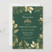 魅惑の森フェイク金ゴールドの葉キンセアニェラ 招待状 (正面)