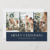 魅惑の森ブルーレッド北欧フォトコラージュ シーズンカード (正面)