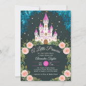 魅惑の森プリンセス城ベビーガールシャワー 招待状 (正面)