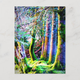 魅惑の森抽象芸術アートハガキ ポストカード