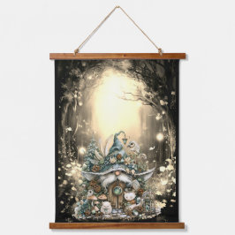 魅惑の森格言ウッドランド動物 吊り下げ型タペストリー