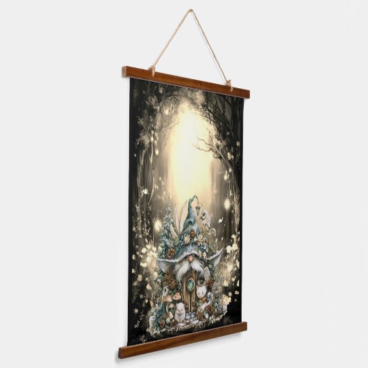 魅惑の森格言ウッドランド動物 吊り下げ型タペストリー (傾斜あり)