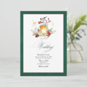 魅惑の森素朴のクリスマス結婚の休日 招待状 (スタンド正面)