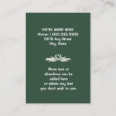 魅惑の森素朴の結婚灯の囲い エンクロージャーカード (裏面)