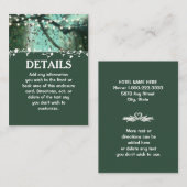 魅惑の森素朴の結婚灯の囲い エンクロージャーカード (正面/裏面)